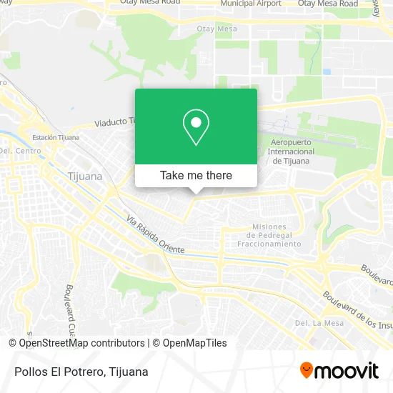 Pollos El Potrero map