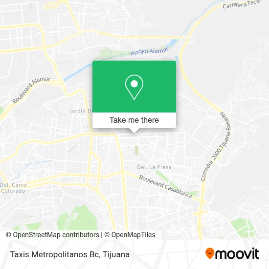 Taxis Metropolitanos  Bc map