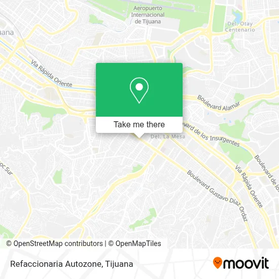 Refaccionaria Autozone map
