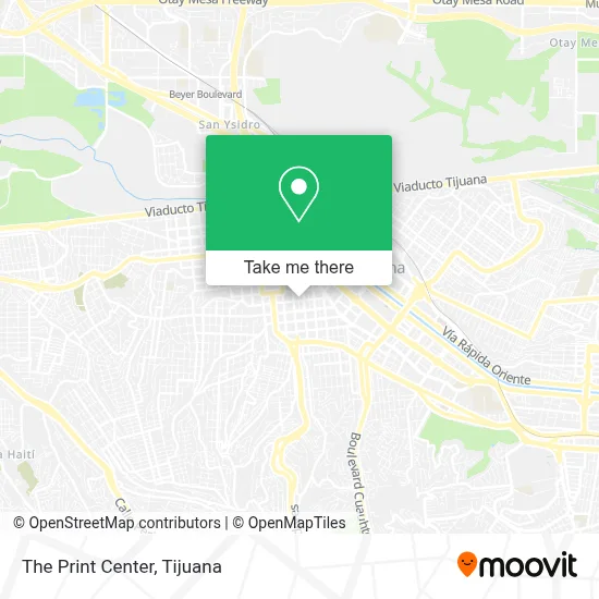The Print Center map