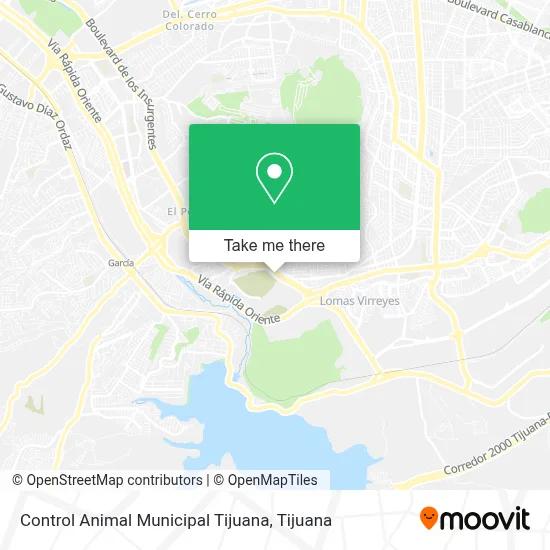 Control Animal Municipal Tijuana map