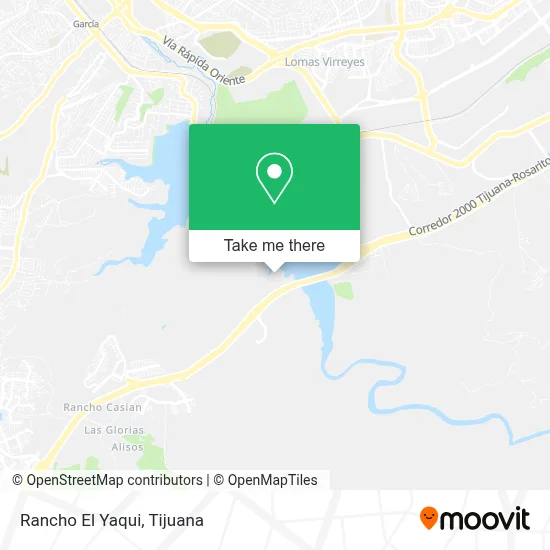 Rancho El Yaqui map