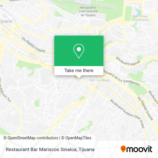 Restaurant Bar Mariscos Sinaloa map