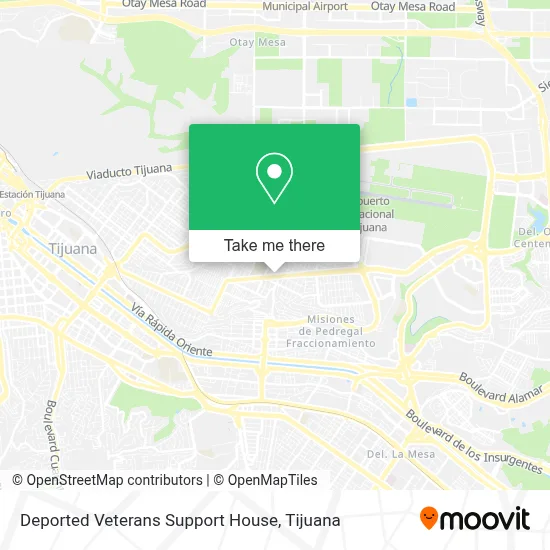 Deported Veterans Support House map