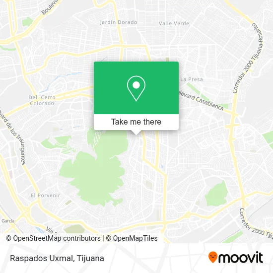 Raspados Uxmal map