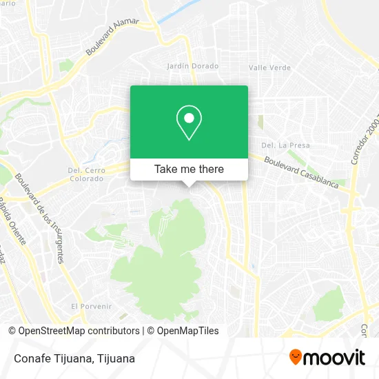 Conafe Tijuana map