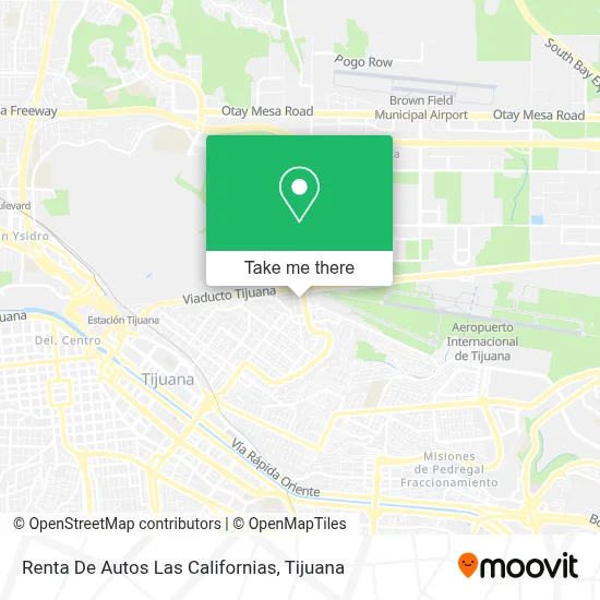 Renta De Autos Las Californias map