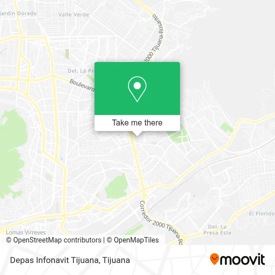 Depas Infonavit Tijuana map