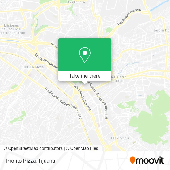 Pronto Pizza map