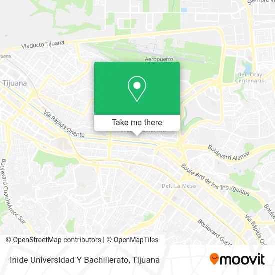Inide Universidad Y Bachillerato map