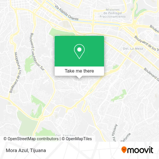 Mora Azul map