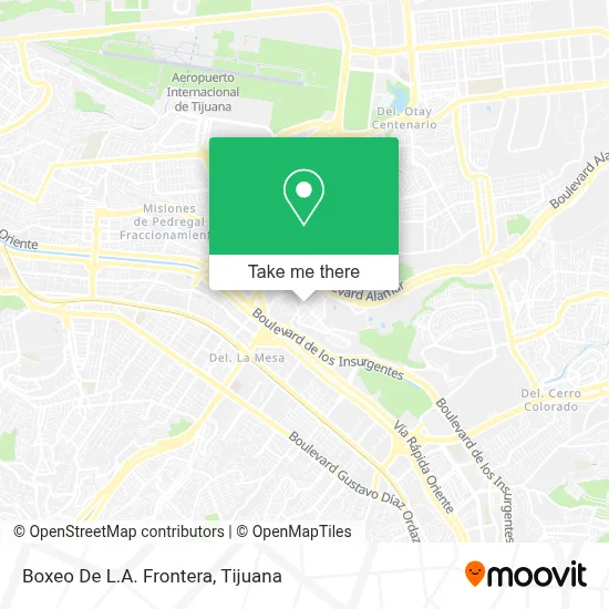 Boxeo De L.A. Frontera map
