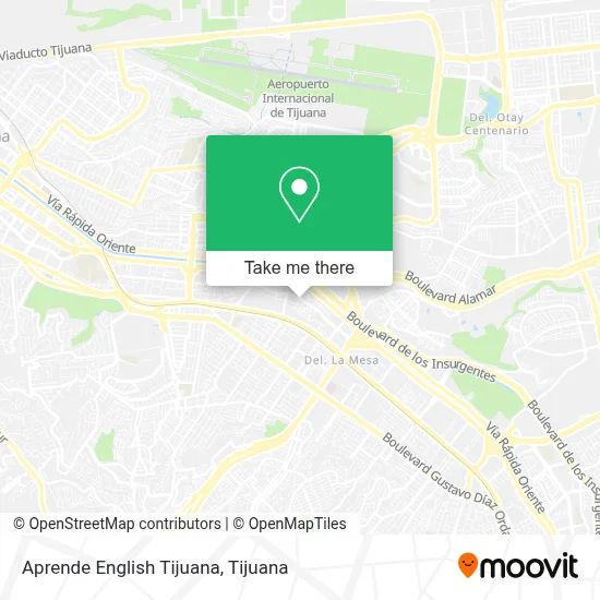 Aprende English Tijuana map
