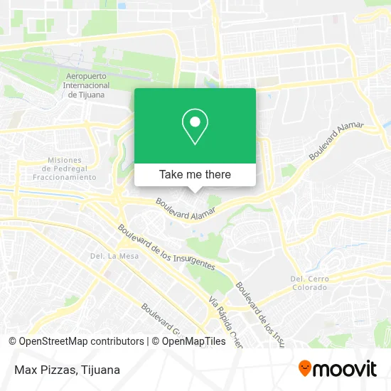 Max Pizzas map
