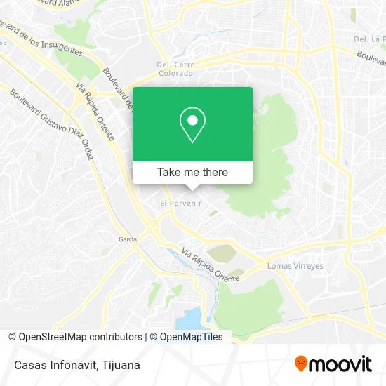 Casas Infonavit map