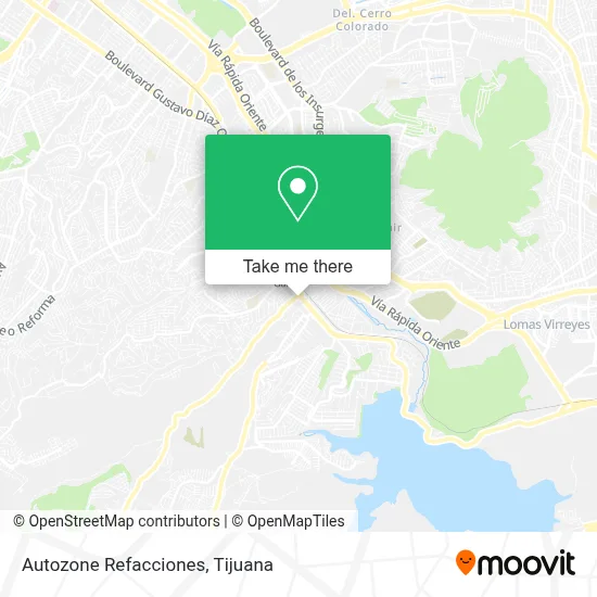 Autozone Refacciones map