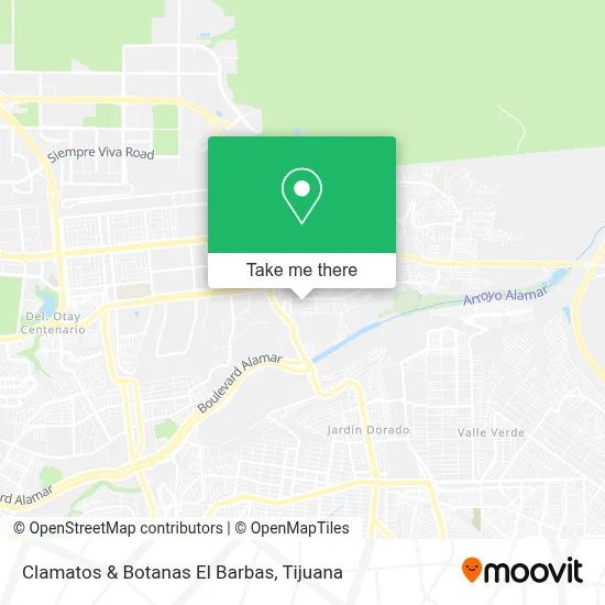 Clamatos & Botanas El Barbas map