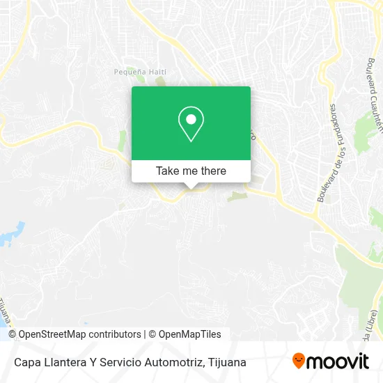Capa Llantera Y Servicio Automotriz map
