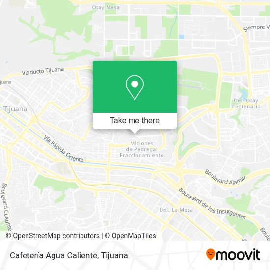 Cafetería Agua Caliente map