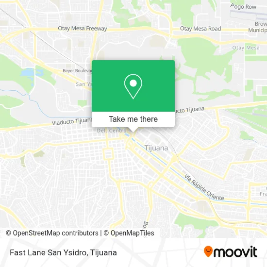 Fast Lane San Ysidro map