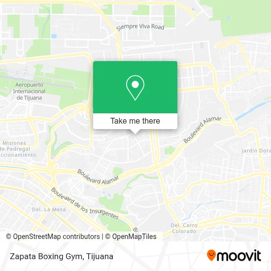Zapata Boxing Gym map