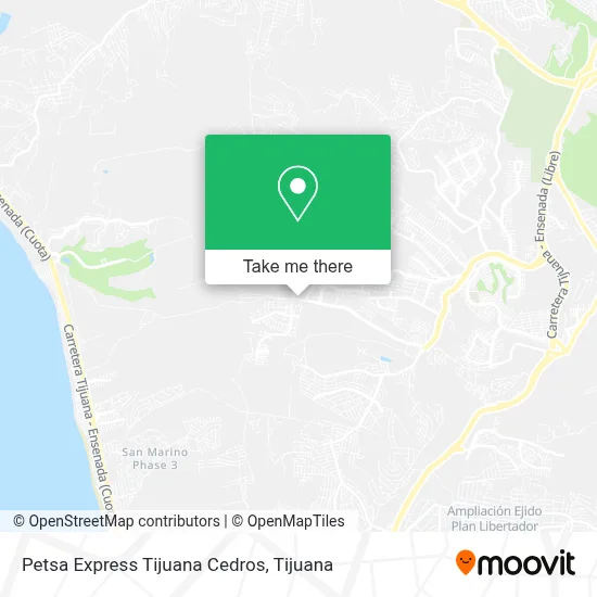 Petsa Express Tijuana Cedros map