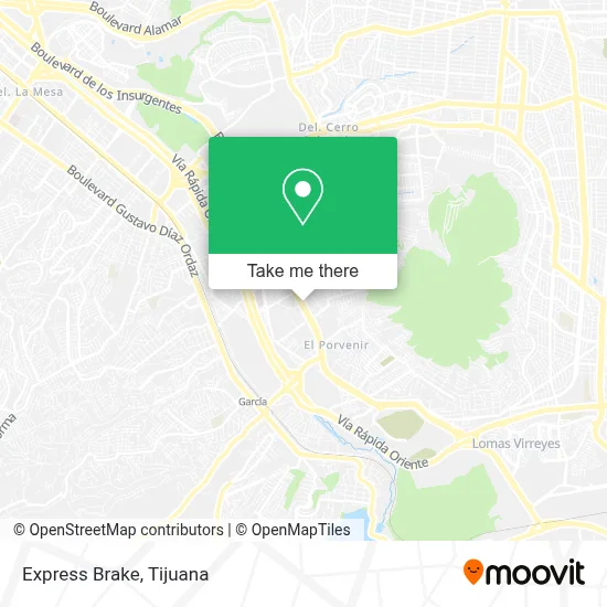 Express Brake map