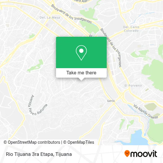 Rio Tijuana 3ra Etapa map