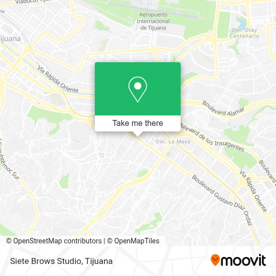 Siete Brows Studio map