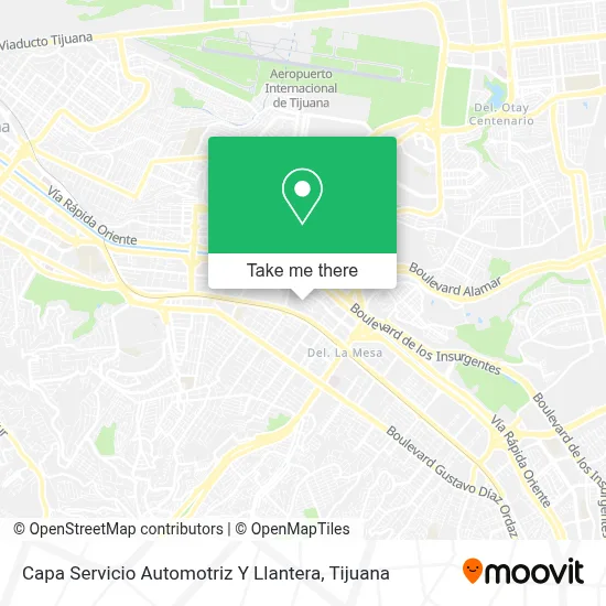 Capa Servicio Automotriz Y Llantera map