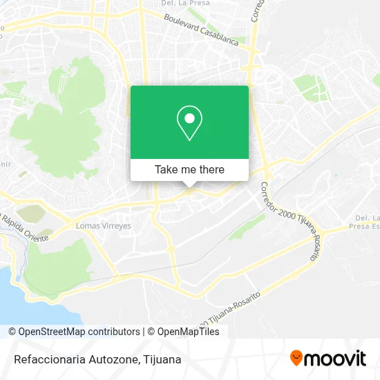 Refaccionaria Autozone map