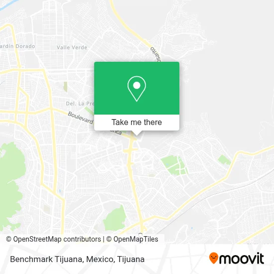 Benchmark Tijuana, Mexico map