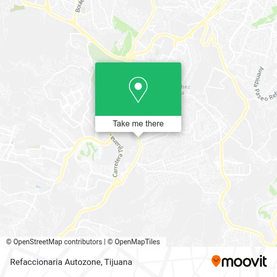 Refaccionaria Autozone map
