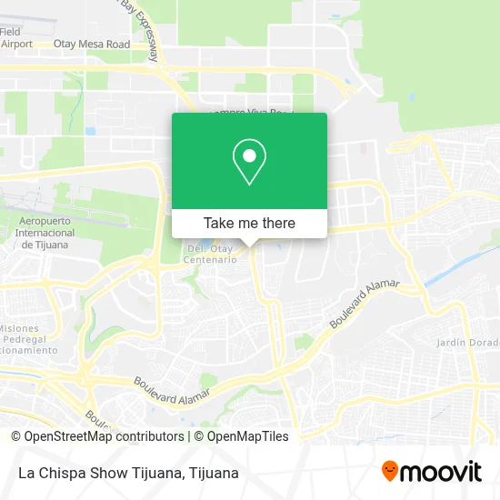La Chispa Show Tijuana map
