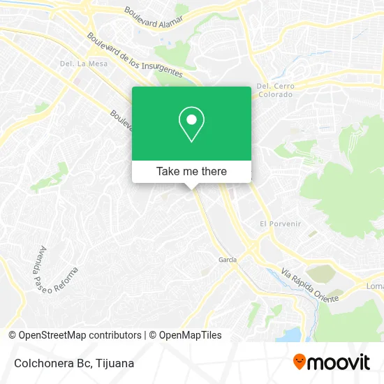 Colchonera Bc map