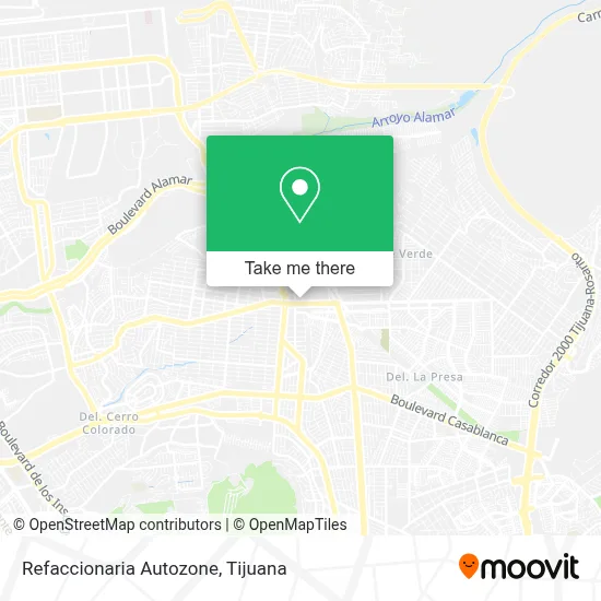 Refaccionaria Autozone map