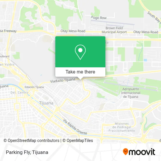 Parking Fly map