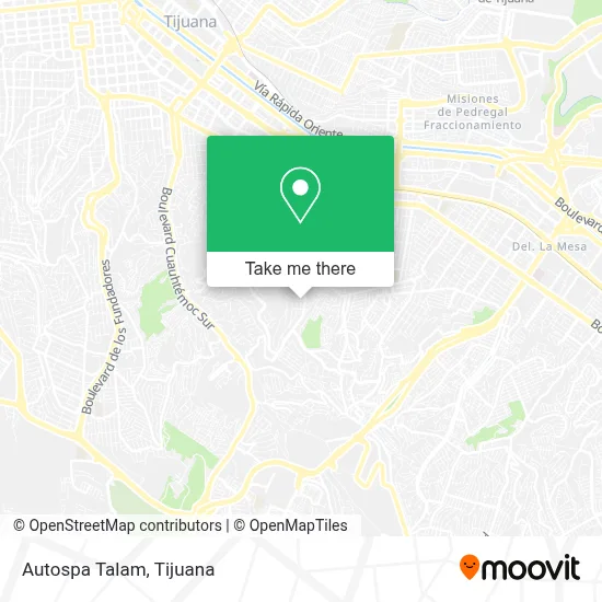 Autospa Talam map