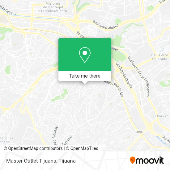 Master Outlet Tijuana map