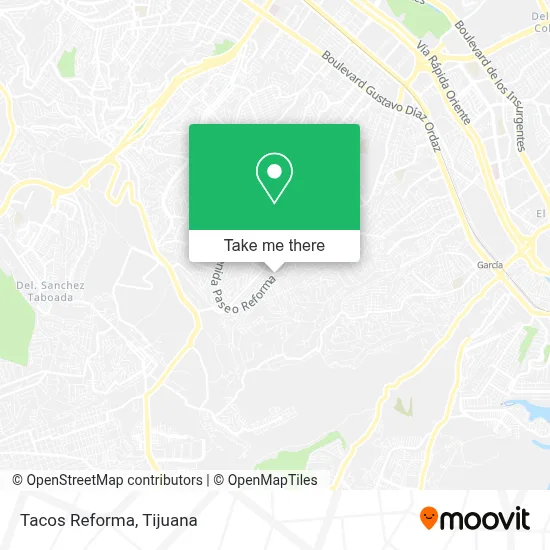 Tacos Reforma map