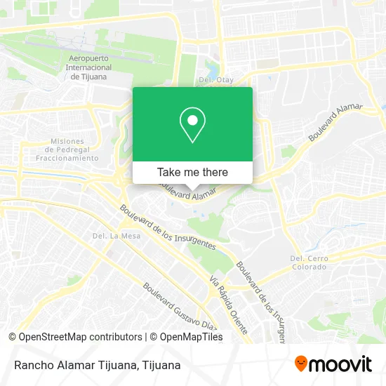 Rancho Alamar Tijuana map
