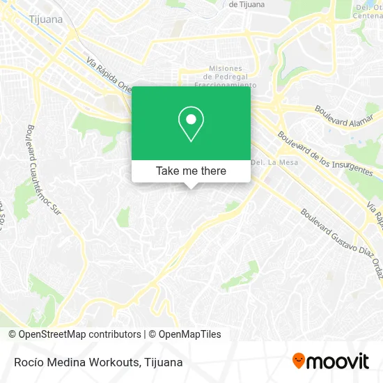 Rocío Medina Workouts map