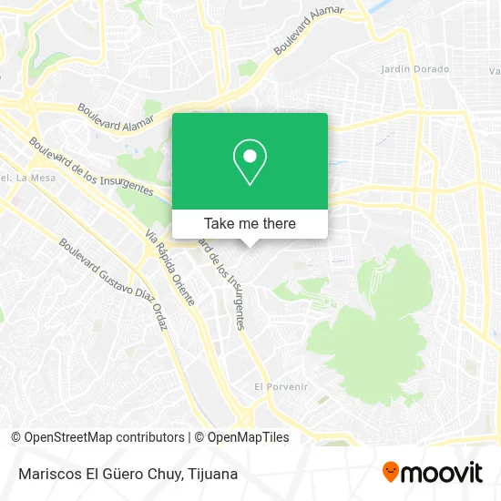 Mariscos El Güero Chuy map
