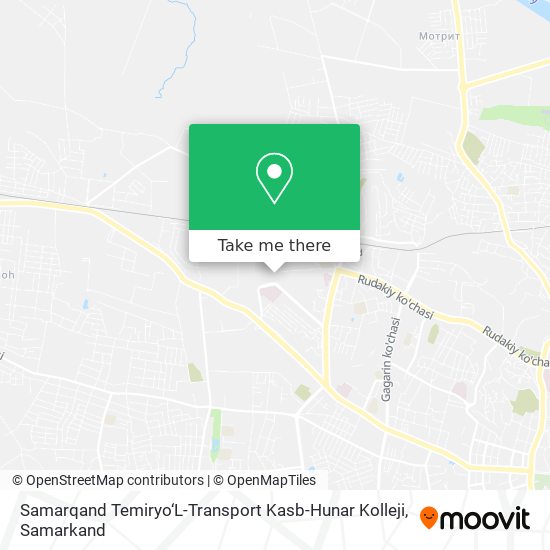 Samarqand Temiryo‘L-Transport Kasb-Hunar Kolleji map