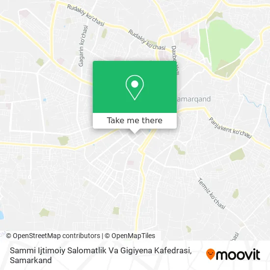 Sammi Ijtimoiy Salomatlik Va Gigiyena Kafedrasi map