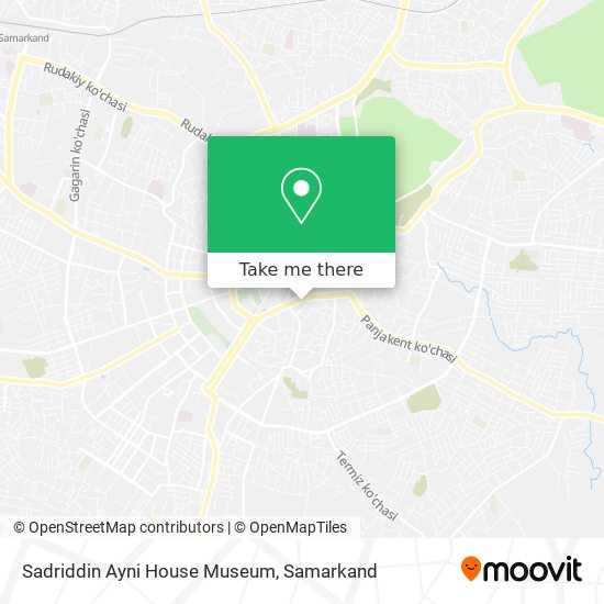 Sadriddin Ayni House Museum map