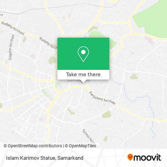 Islam Karimov Statue map