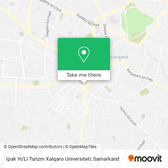 Ipak Yo'Li Turizm Xalqaro Universiteti map