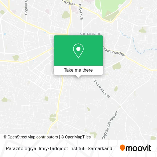 Parazitologiya Ilmiy-Tadqiqot Instituti map