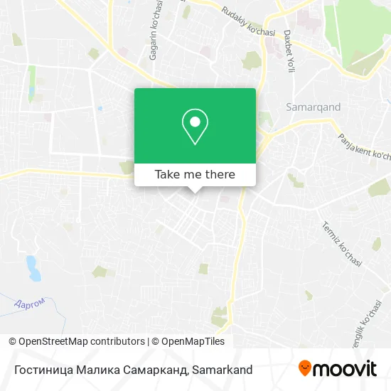 Гостиница Малика Самарканд map